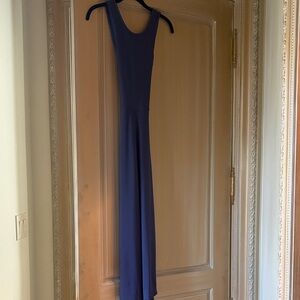 Tibi Sleeveless Navy Midi Dress